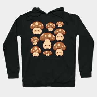 Mini brown mushrooms Hoodie